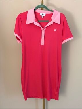 Juicy Couture Sporty Pink Polo Dress with Contrast Collar